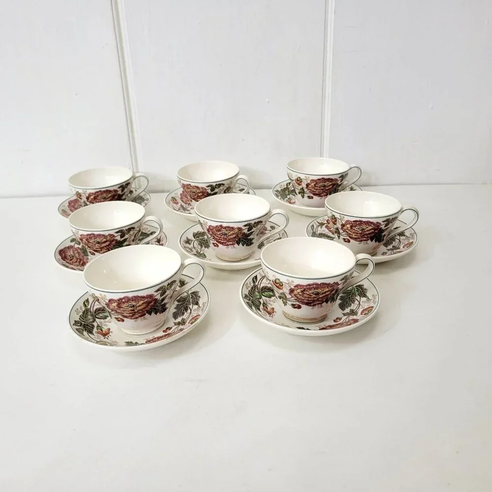 Wedgewood Surrey of Etruria Cups and Saucers Eight Sets - Picture 1 of 13